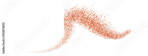 Vector image with a wave of gold shimmering confetti and stardust. The background is decorated with magical gold sparkles on a dark background, creating an effect of luxury and festive glow.