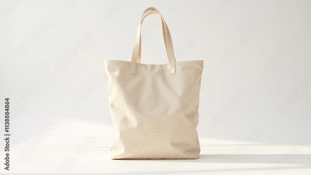 Cream-colored canvas tote bag with standard handles, standing against a clean white studio background. Soft lighting highlights the canvas texture, perfect for branding and product mockups. Cream-colored canvas tote bag with standard handles, standing against a clean white studio background. Soft lighting highlights the canvas texture, perfect for branding and product mockups.