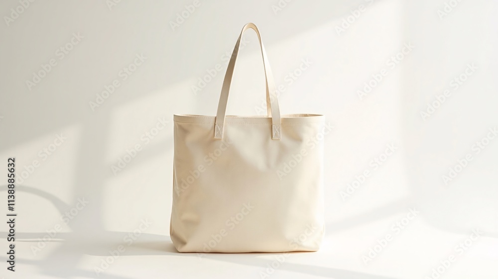 Cream-colored canvas tote bag with standard handles, standing against a clean white studio background. Soft lighting highlights the canvas texture, perfect for branding and product mockups. Cream-colored canvas tote bag with standard handles, standing against a clean white studio background. Soft lighting highlights the canvas texture, perfect for branding and product mockups.