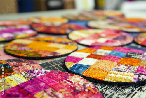  a diy recycled fabric coaster project featuring handmade coasters made fr