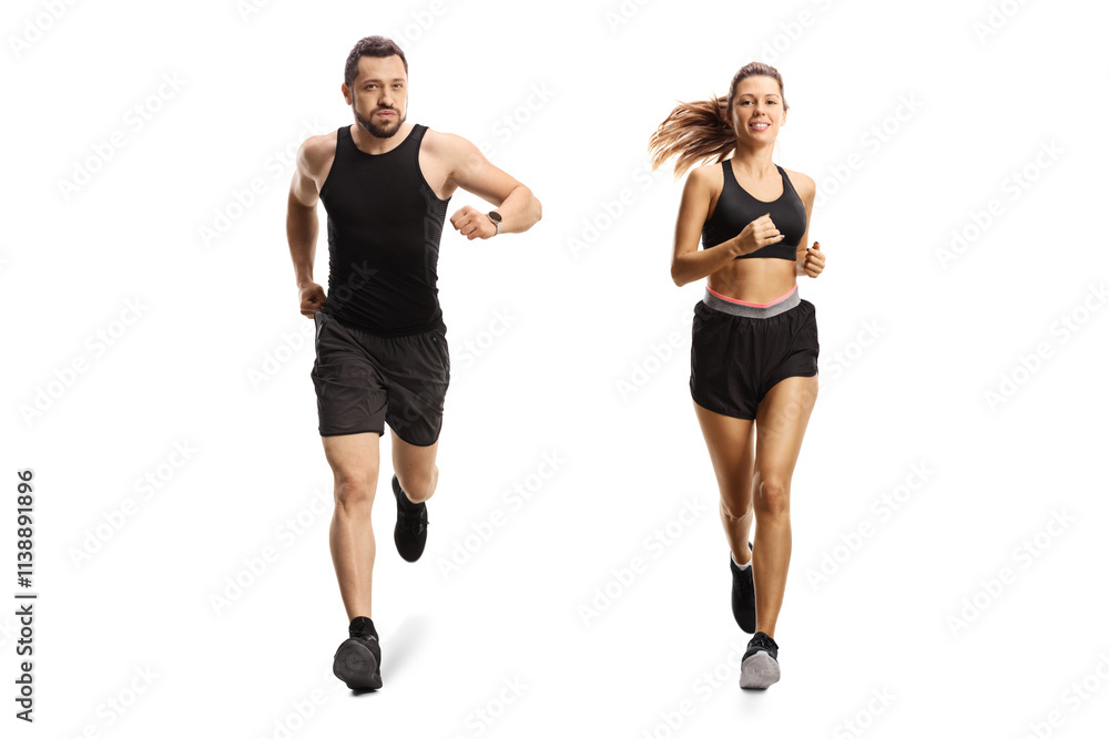 Couple running together Couple running together