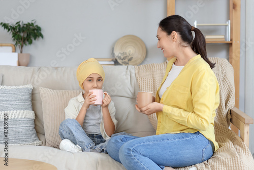 Little girl after chemother...