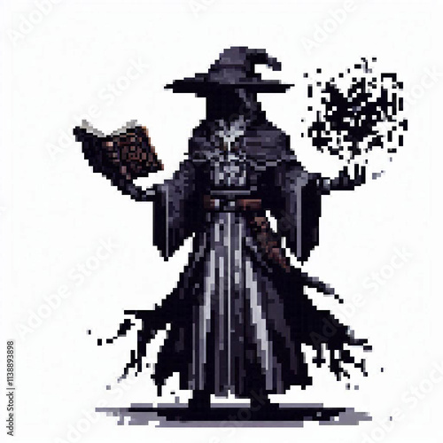 Pixel art necromancer