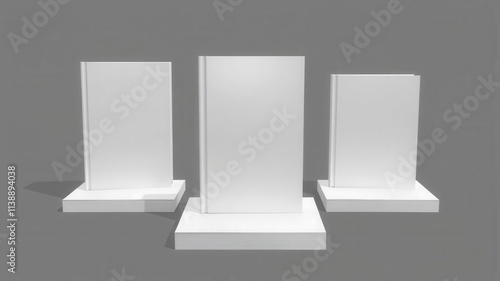 Wallpaper Mural A mockup showcasing three different sizes of book covers, perfect for displaying designs and layouts, book, layout Torontodigital.ca