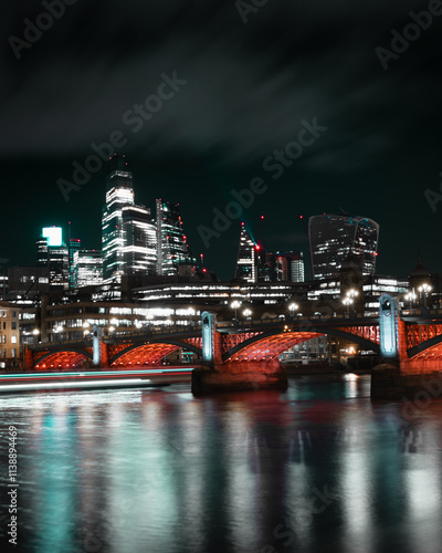 London City Nights by the Thames