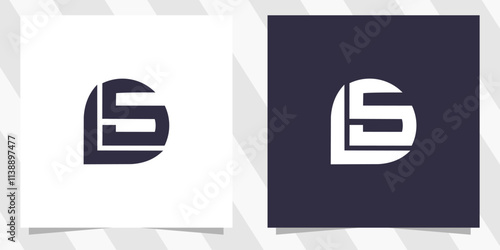 letter ls sl logo design vector