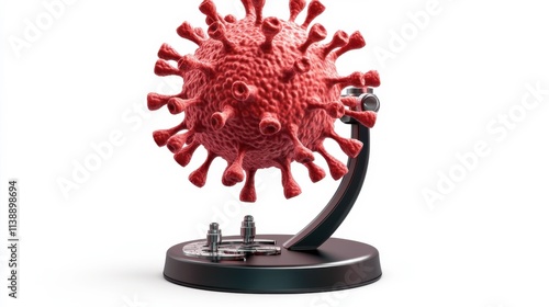 Virus Visualization Under Microscope with Soft Light