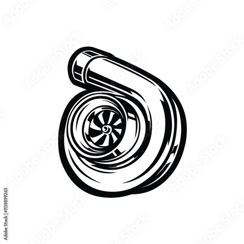Turbo Icon Monochrome Vector Stock Illustration Isolated