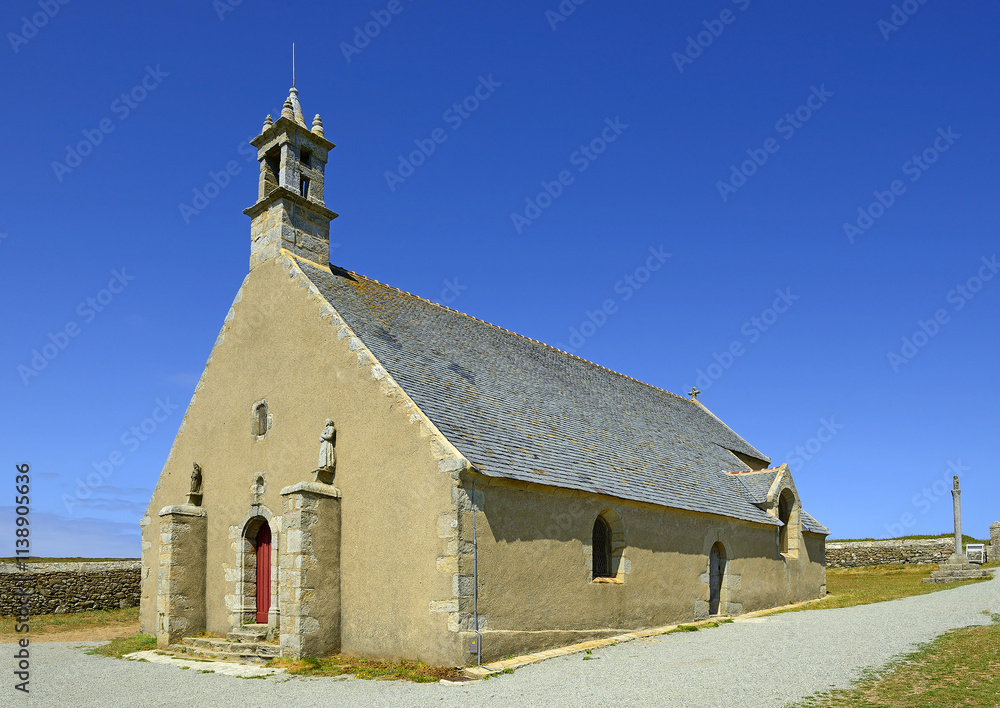 Pointe du Van, Catholic chapel Saint-Théy de la Pointe du Van of Brittany, France