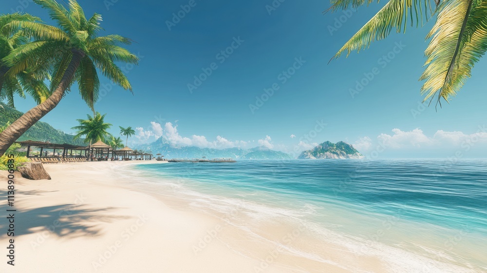 Tranquil tropical beach paradise Tranquil tropical beach paradise
