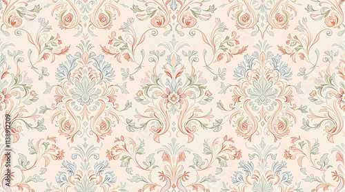 Delicate Rococo Pattern Background - Elegant Design