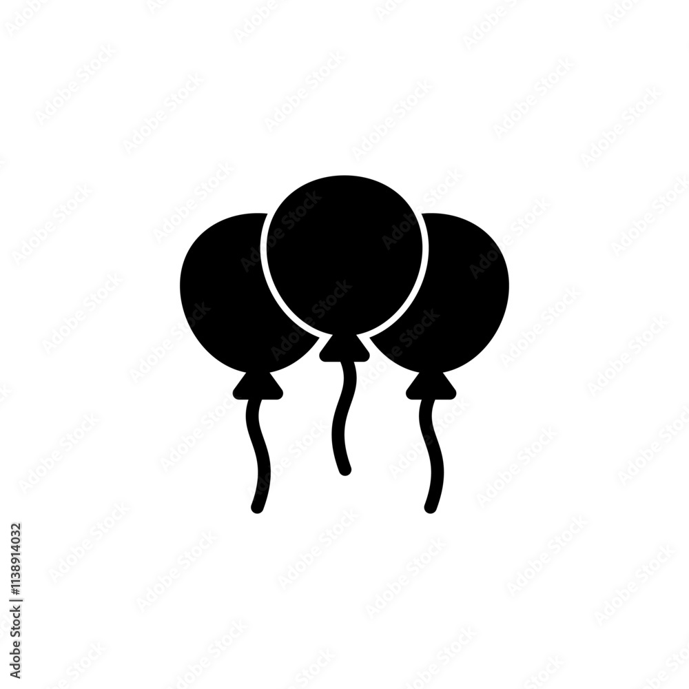 Balloon icon logo design. Party balloon sign and symbol