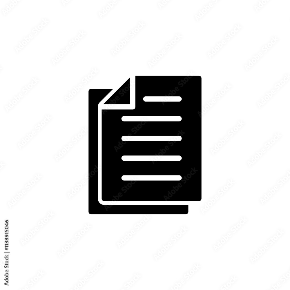 Document icon logo design. Paper sign and symbol. File Icon Document icon logo design. Paper sign and symbol. File Icon