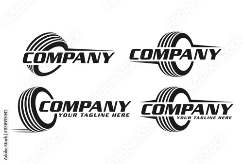 Set of tire shop logo design template. tire icon vector illustration inspiration
