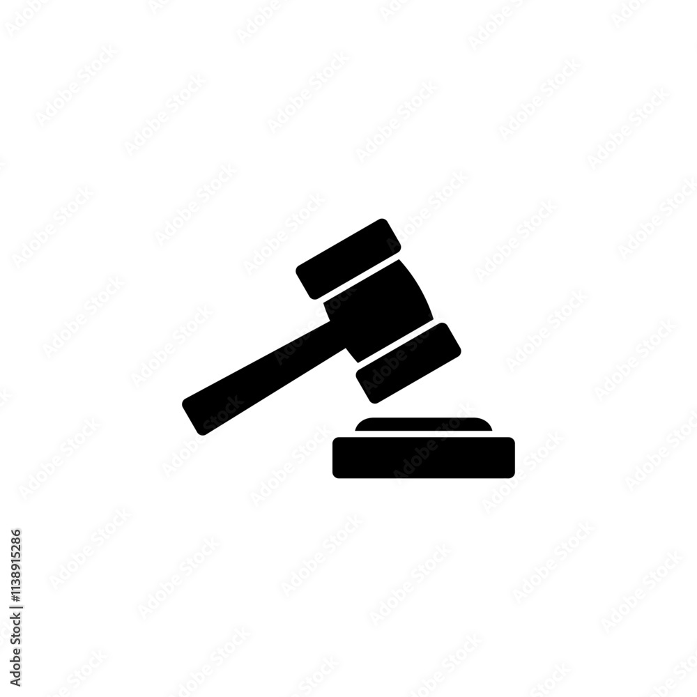 Gavel icon logo design. judge gavel sign and symbol. law icon. auction hammer Gavel icon logo design. judge gavel sign and symbol. law icon. auction hammer