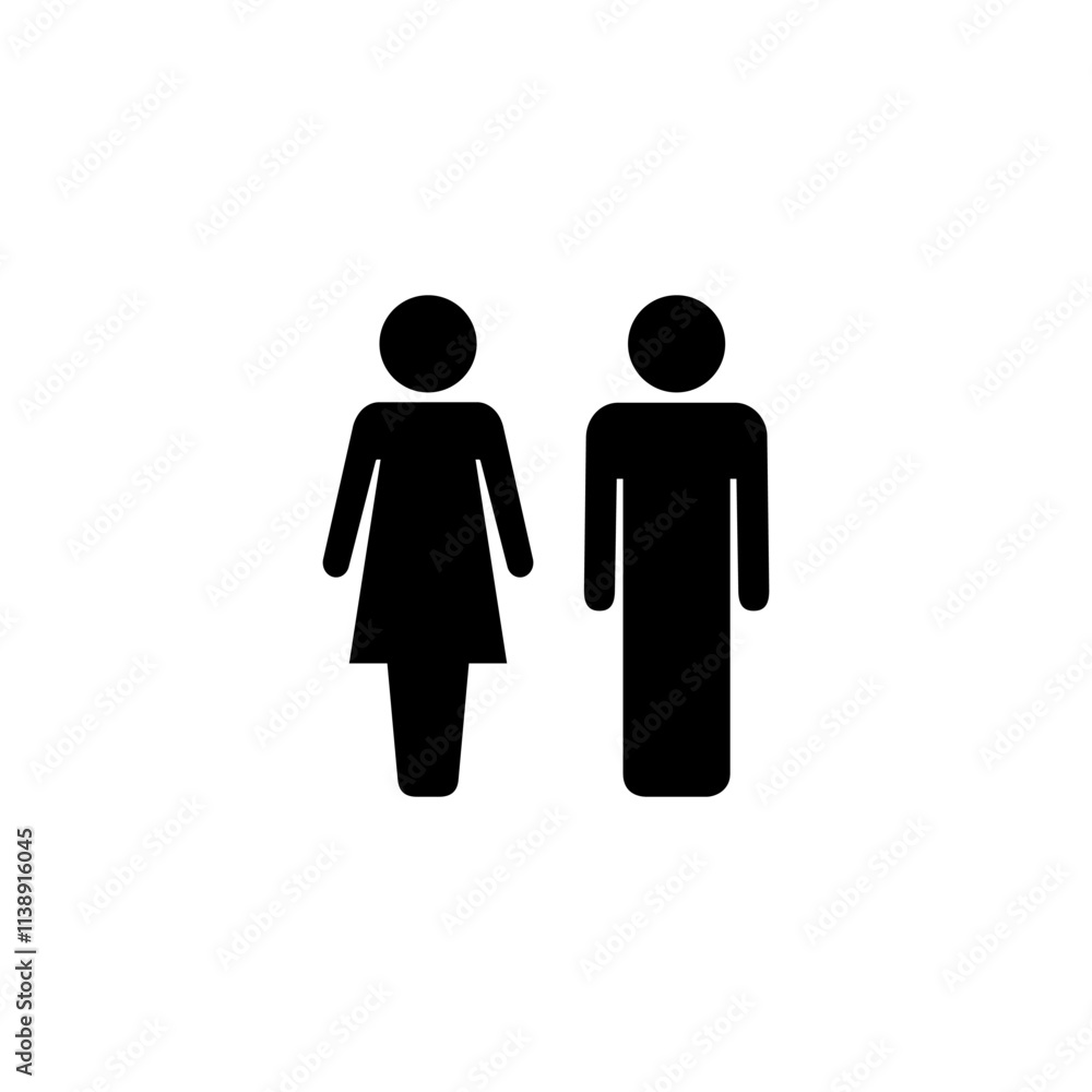 Man and woman icon logo design. male and female sign and symbol. Girls and boys Man and woman icon logo design. male and female sign and symbol. Girls and boys