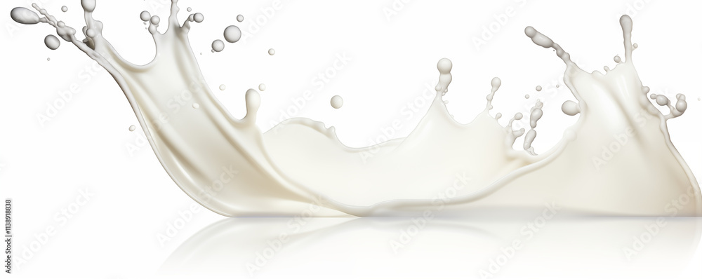 Milk splash isolate on a white background Milk splash isolate on a white background