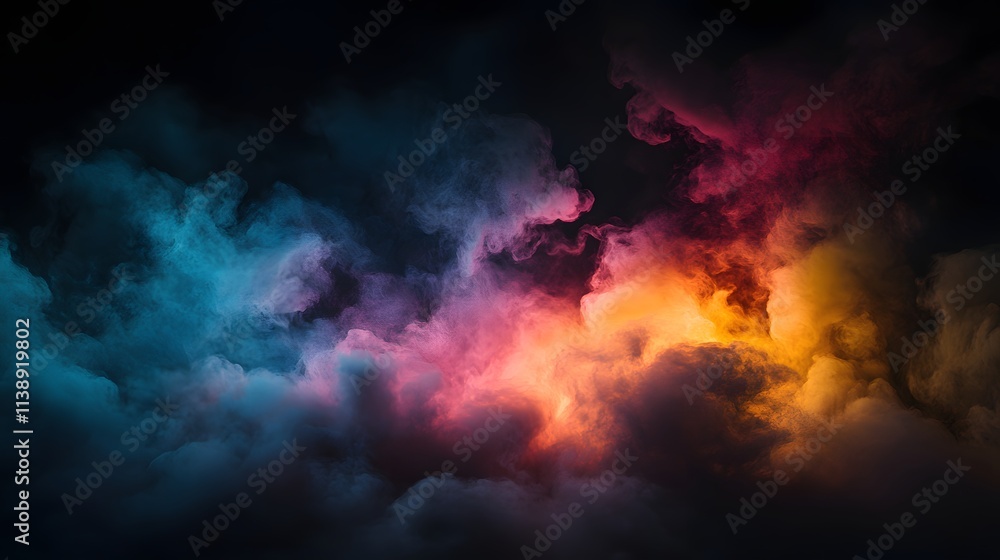 Abstract Colorful Smoke Cloudscape Artistic Composition Abstract Colorful Smoke Cloudscape Artistic Composition