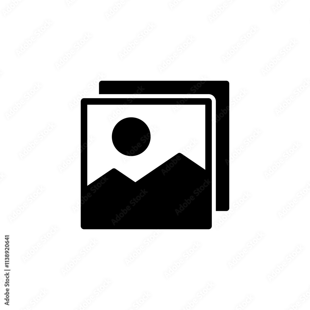 Picture icon logo design. photo gallery sign and symbol. image icon Picture icon logo design. photo gallery sign and symbol. image icon