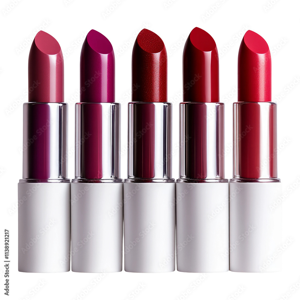 Fototapeta premium Vibrant Lipsticks In Various Shades on Transparent Background