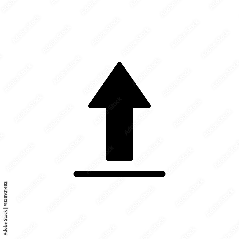 Upload icon logo design. load data sign and symbol Upload icon logo design. load data sign and symbol