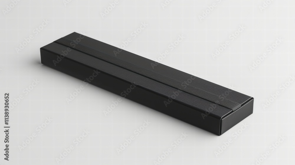 Sleek, matte black gift box with a magnetic closure, displayed on a white background to emphasize luxury and elegance . Sleek, matte black gift box with a magnetic closure, displayed on a white background to emphasize luxury and elegance .