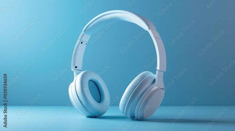 Wireless headphones with smooth, matte finish, positioned upright to show the ear cushions and headband structure on white . Wireless headphones with smooth, matte finish, positioned upright to show the ear cushions and headband structure on white .
