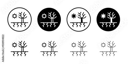 Drought icon Black and white outline vector