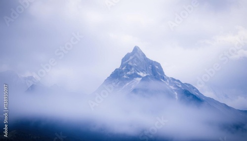 Wallpaper Mural mountain in the clouds with a few clouds around Torontodigital.ca