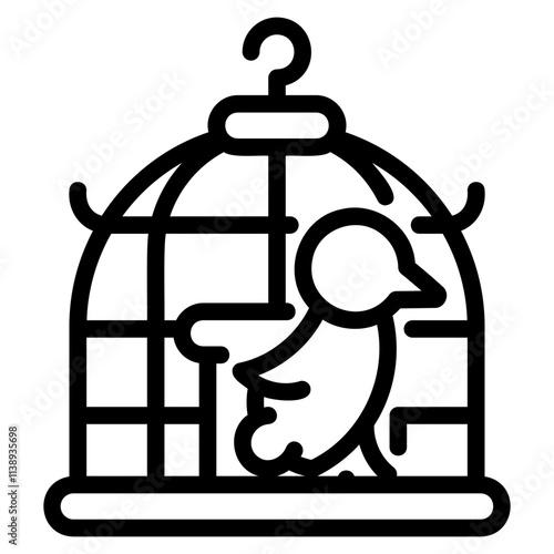 Birdcage outline style icon