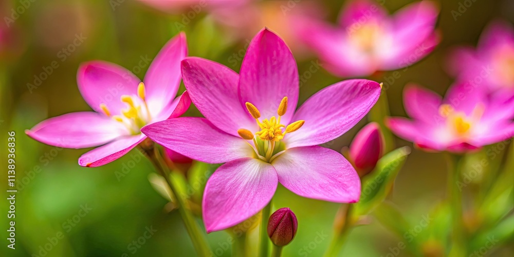 Centaurium erythraea Pink Flower Close-up, pink flowers, centaurium erythraea, wildflower, spring flower Centaurium erythraea Pink Flower Close-up, pink flowers, centaurium erythraea, wildflower, spring flower