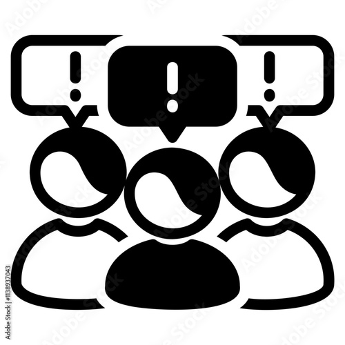 Demonstration black glyph style icon