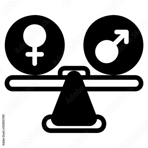 Equality black glyph style icon