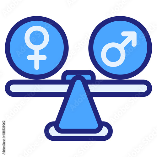 Equality blue color style icon