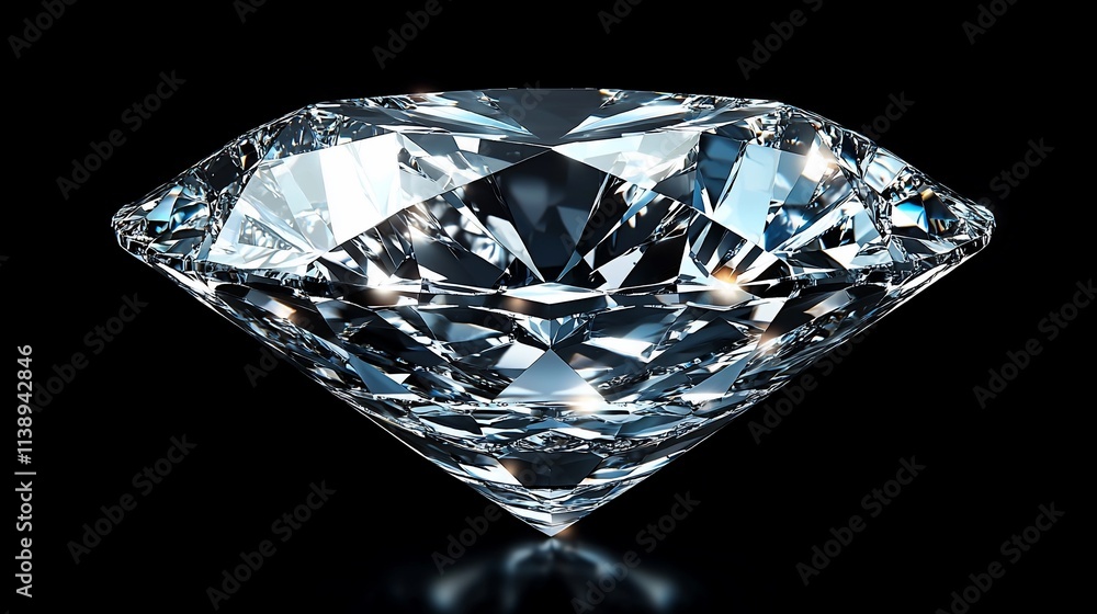 Sparkling brilliant-cut diamond on black background. Sparkling brilliant-cut diamond on black background.