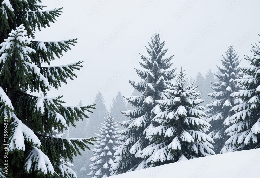 Obraz premium winter forest background