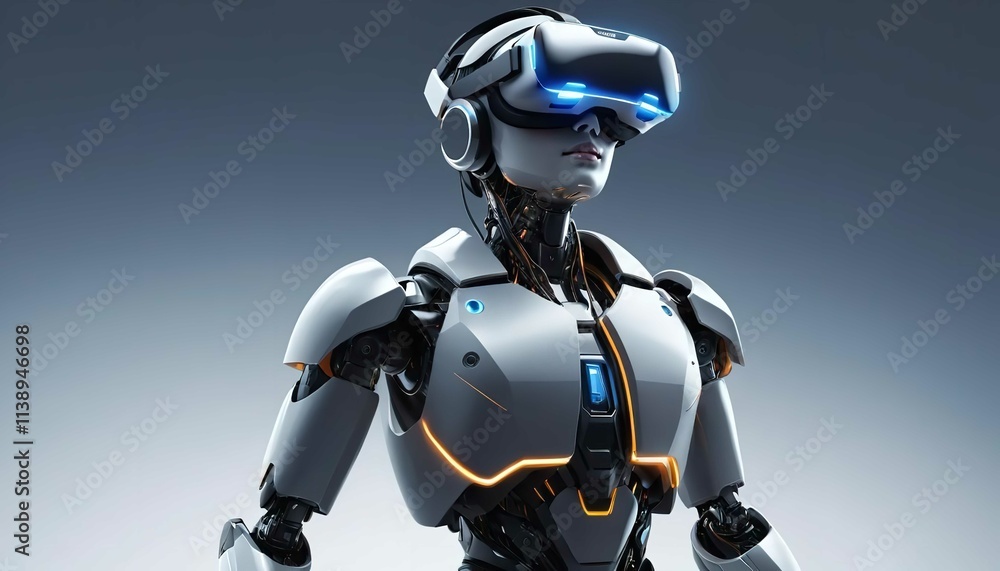 Robot with white background Robot with white background