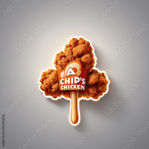 fried chicken logo design