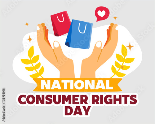 National Consumer Rights Day with a shopping bag