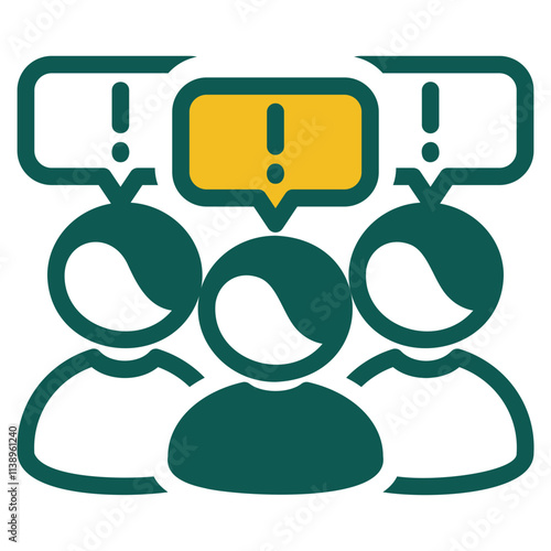 Demonstration green and yellow, duo color style icon