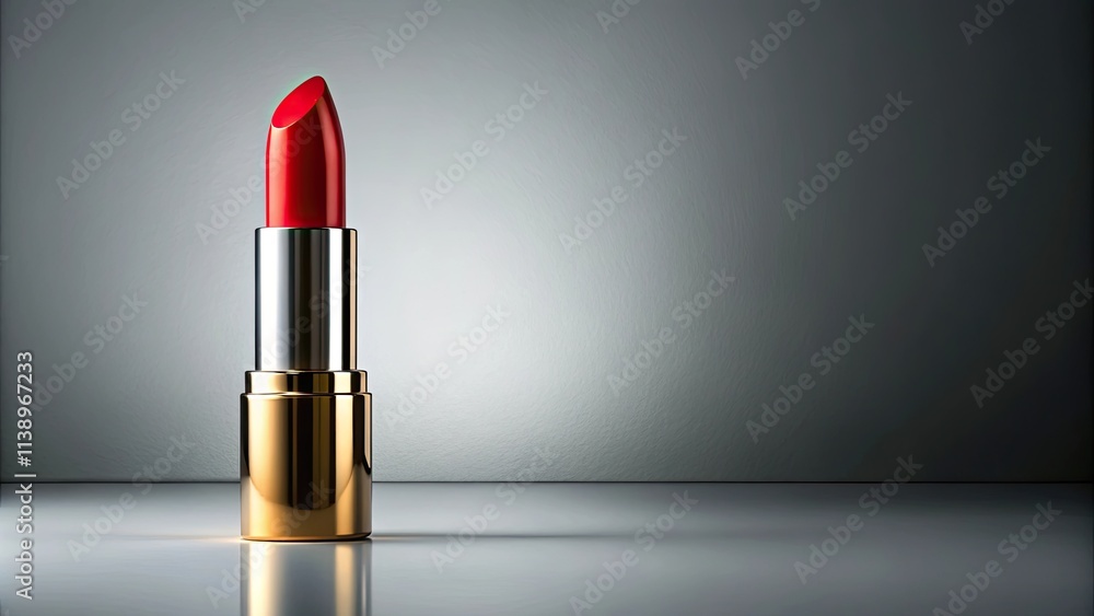 Loud red lipstick color against a plain background, red lipstick, close-up, lip gloss, makeup Loud red lipstick color against a plain background, red lipstick, close-up, lip gloss, makeup