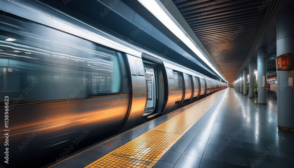 Obraz premium Underground train metro station