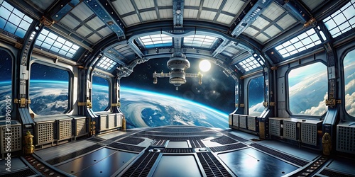 Fototapeta Naklejka Na Ścianę i Meble -  Space Station in Virtual Reality, space stations, virtual reality s