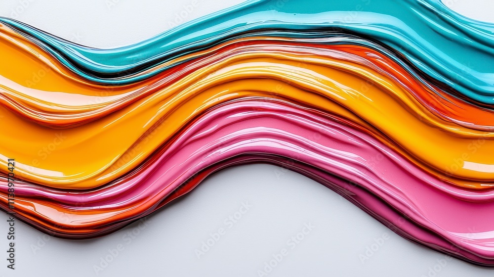 Vibrant Swirls of Colorful Paint Abstract Art Vibrant Swirls of Colorful Paint Abstract Art