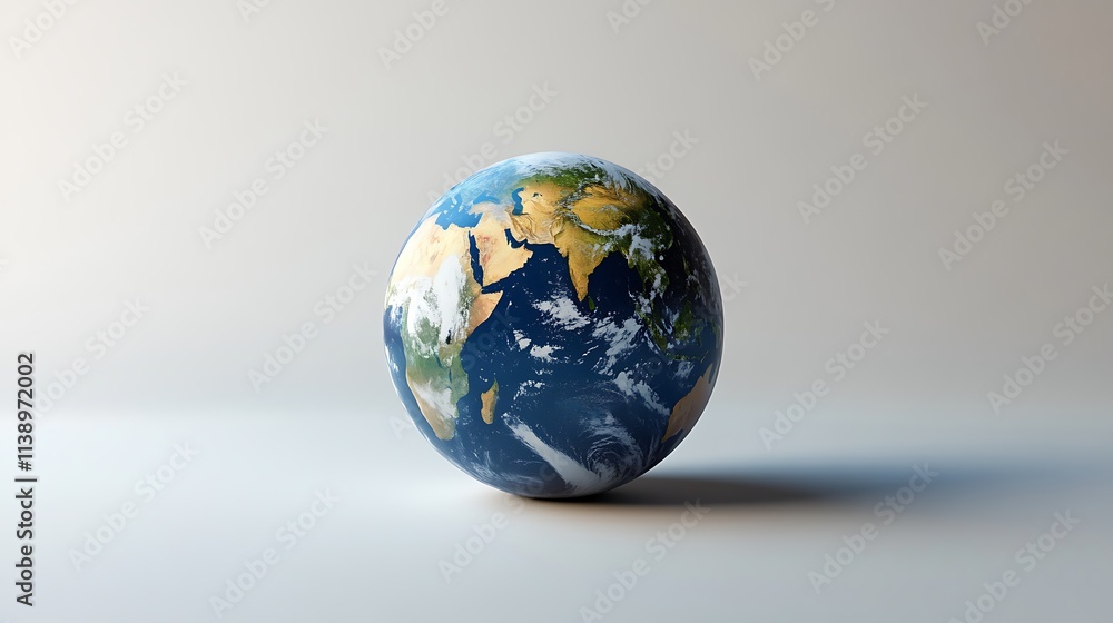 Fototapeta premium Earth Globe, World Map, Global Perspective, Planet Earth, Geography, World, Continents, Oceans, Environment, Sustainability