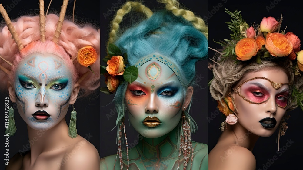 Fototapeta premium A Photo of Whimsical and Playful Makeup Themes