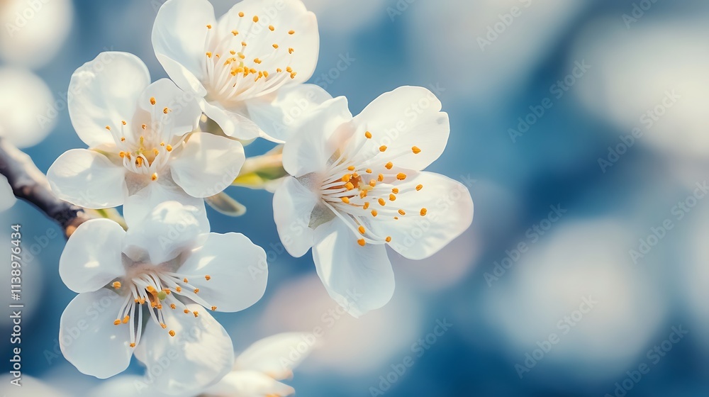 Spring Blossom, White Flowers, Blooming Branch, Nature, Springtime Spring Blossom, White Flowers, Blooming Branch, Nature, Springtime