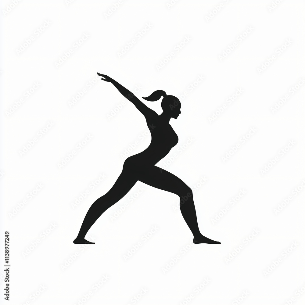 minimalist vector logo of dynamic yoga instructor minimalist vector logo of dynamic yoga instructor