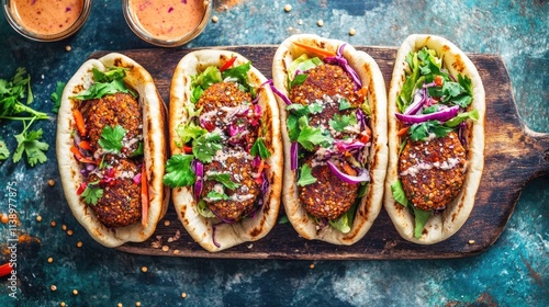 Delicious Falafel Wraps with Fresh Vegetables