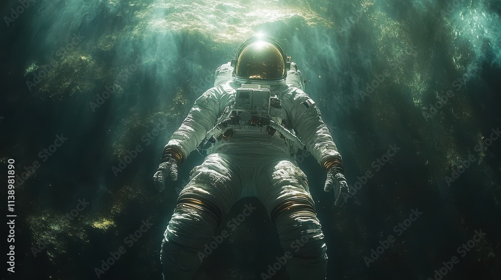 Fototapeta premium a astronaut floating in space